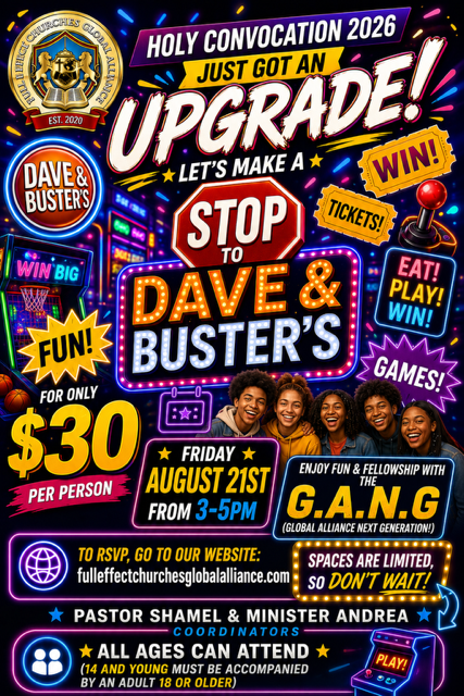 Dave & Buster's · G.A.N.G. Outing flyer